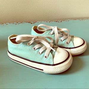 Toddler aqua Converse sneakers